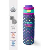 Coral High Lacivert Puantiyeli Desenli Pipetli ve Direkt Içim Çelik Termos 800 ml 38534 - Tekli