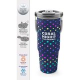 Coral High Lacivert Puantiyeli Desenli Pipetli ve Direkt Içim Çelik Termos 900 ml 38714 - Tekli