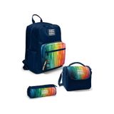 Coral High Lacivert Renkli Çizgili 3 Lü Okul Çanta Seti Set0123690 Lacivert - Saks