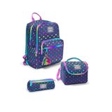 Coral High Lacivert Renkli Puantiyeli 3 lü Okul Çanta Seti SET0123672