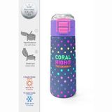Coral High Lacivert Renkli Puantiyeli Çelik Termos Matara 500 ml 31872