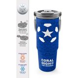 Coral High Lacivert Saks Futbol Desenli Pipetli ve Direkt Içim Çelik Termos 900 ml 38721 - Saks Mavisi - Tekli