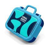 Coral High Lacivert Turkuaz Renkli Çizgili Erkek Çocuk Paslanmaz Çelik Beslenme/Yemek Kabı - 39193