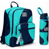 Coral High Lacivert Turkuaz Sırt Çantası 23686+ÇELIK Termos 800 ml 38546