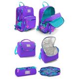 Coral High Leopar Desenli 3'lü SET Okul Sırt Çantası, Orta, KRAL163416KRTSY, Mor, üniseks-çocuk