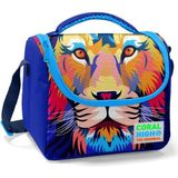 Coral High Mavi Aslan Desenli İlkokul Okul Termal Astarlı Beslenme Çantası 5 Litre Kapasite - Erkek Çocuk - Lacivert Mavi Aslan