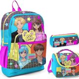 Coral High Mavi Pembe Anime Üçlü İlkokul Okul Çanta Seti