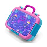 Coral High Mavi Pembe Kalp Desenli Kız Çocuk Paslanmaz Çelik Beslenme/Yemek Kabı - 39303