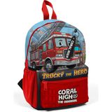 Coral High Minik Yuva Sırt Çantası Kırmızı Mavi Itfafiye Desenli Iki Bölmeli 33263 - 1 Adet - Kiremit Kırmızı