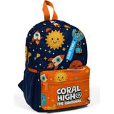 Coral High Minik Yuva Sırt Çantası Lacivert Uzay Desenli Iki Bölmeli 33260 - 1 Adet - Kırmızı
