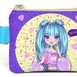 Coral High Mor Anime Desenli Bozuk Para Cantasi - Kiz Cocuk