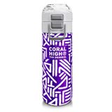 Coral High Mor Beyaz Geometrik Desenli 500 ml Termos