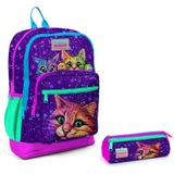 Coral High Mor Kedi Ilkokul Sırt ve Kalemlik Seti Okul Çantası