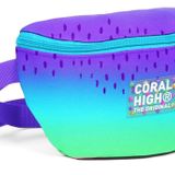 Coral High Mor Lila Renk Geçişli Baskılı Kız Çocuk Bel Çantası