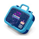 Coral High Mor Mavi Baskılı Kız Çocuk Paslanmaz Çelik Beslenme/Yemek Kabı - 39169