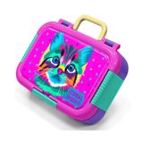 Coral High Mor Mavi Kedi Desenli Kız Çocuk Paslanmaz Çelik Beslenme/Yemek Kabı - 39319