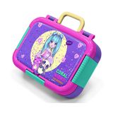 Coral High Mor Pembe Anime Kız Desenli Kız Çocuk Paslanmaz Çelik Beslenme/Yemek Kabı - 39248
