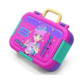 Coral High Mor Pembe Mavi K-PopDesenli Kız Çocuk Paslanmaz Çelik Beslenme/Yemek Kabı - 39355