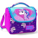 Coral High Mor Pembe Pegasus Kız Çocuk Okul Beslenme Çantası Termal 5 Litre Kapasite - Mor Pembe Unicorn
