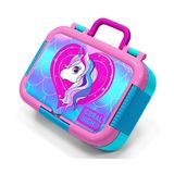 Coral High Mor Pembe Unicorn Baskılı Kız Çocuk Paslanmaz Çelik Beslenme/Yemek Kabı - 39327