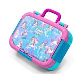 Coral High Mor Pembe Unicorn Deniz Kızı Desenli Kız Çocuk Paslanmaz Çelik Beslenme/Yemek Kabı - 39310