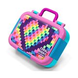 Coral High Mor Piksel Kalp Desenli Kız Çocuk Paslanmaz Çelik Beslenme/Yemek Kabı - 39108