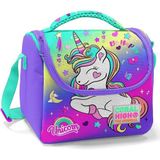Coral High Mor Tekboynuz Kız Çocuk Okul Beslenme Çantası - Termos Özellikli 5 Litre Kapasite - Mor Unicorn