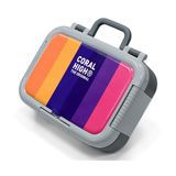 Coral High Mor Turuncu Renkli Çizgili Kız Çocuk Paslanmaz Çelik Beslenme/Yemek Kabı - 39181