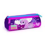 Coral High Mor Unicorn Baskılı Üç Bölmeli Kalem Çantası -Kız Çocuk