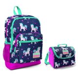 Coral High Mor Unicorn Kız Çocuk Beslenme Çantası + Okul Çantası