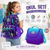 Coral High Mor Voleybol Sırt Çantası 23636+Turkuaz Mor Renk Geçiş Thermo Beslenme Çantası 11763