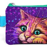 Coral High Mor Yesil Kedi Desenli Bozuk Para Cantasi - Kiz Cocuk