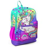 Coral High Mor Yeşil Pembe Unicorn Ilkokul ve Günlük Sırt - Kız Çocuk - USB Soketli Okul Çantası