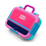 Coral High Neon Mercan Pembe Baskılı Kız Çocuk Paslanmaz Çelik Beslenme/Yemek Kabı - 39346
