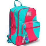 Coral High Neon Mercan Turkuaz Desenli Okul Sırt Çantası 23685