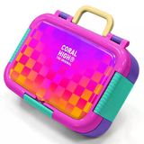 Coral High Neon Renkli Dama Desenli Çelik Beslenme Kabı 39103