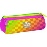 Coral High Neon Renkli Dama Desenli Kalem Kutusu 31003