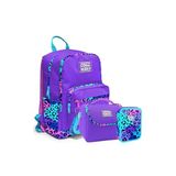 Coral High Okul Çantası 3'lü Set Leopar Desenli, Orta, ADYAYG2025YEN-1, Mor, üniseks-çocuk