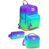 Coral High Okul Çantası 3'lü Set Mor Lila Renk Geçişli, Orta, SET01K75K, Mor Lila, kız-çocuk