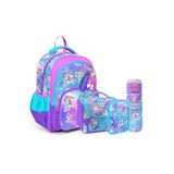 Coral High Okul Çantası 4'lü Set Pembe Turkuaz, Orta, ADYAYG-2025YENİ, Pembe, Turkuaz, Mor, kız-çocuk