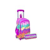 Coral High Okul Çantası Dondurma Desenli Üç Bölmeli Çekçekli, Tek Ebat, ADYYGNSET-23931, PEMBE, üniseks-çocuk
