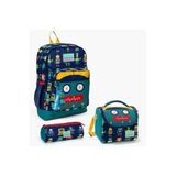 Coral High Okul Çantası Lacivert Robot Desenli 3'lü Set 27x38x14 cm, Orta, SET01K74, Lacivert Çivit, kız-çocuk