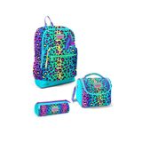 Coral High Okul Çantası Renkli Leopar Desenli 3'lü Set Mor, Orta, ADYAYG2025-1SET, Mor, Turkuaz, Sarı, Pembe, Siyah, kız-çocuk