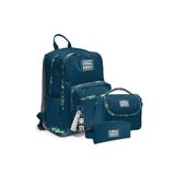 Coral High Okul Sırt Çantası Kamuflaj Desenli Su Geçirmez Unisex Set, Orta, ADYAYGSET-23631, Nefti, üniseks-çocuk