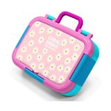 Coral High Pembe Beyaz Papatya Desenli Kız Çocuk Paslanmaz Çelik Beslenme/Yemek Kabı - 39124