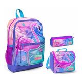 Coral High Pembe Flamingo Kız Çocuk 3lü İlkokul Çanta Seti