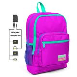 Coral High Pembe İlkokul Ve Günlük Sırt Çantası - Kız Çocuk - Usb ve Aux Soketli Okul Çantası
