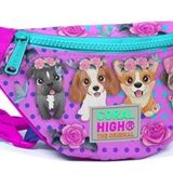 Coral High Pembe Köpek Baskılı Kız Çocuk Bel Çantası