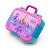 Coral High Pembe Mor Dondurma Desenli Kız Çocuk Paslanmaz Çelik Beslenme/Yemek Kabı - 39257