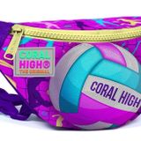 Coral High Pembe Mor Voleybol Baskılı Kız Çocuk Bel Çantası